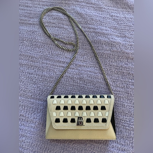 Akris Medium Anouk Crossbody Clutch Bag with Handwoven Details - Picture 1 of 9